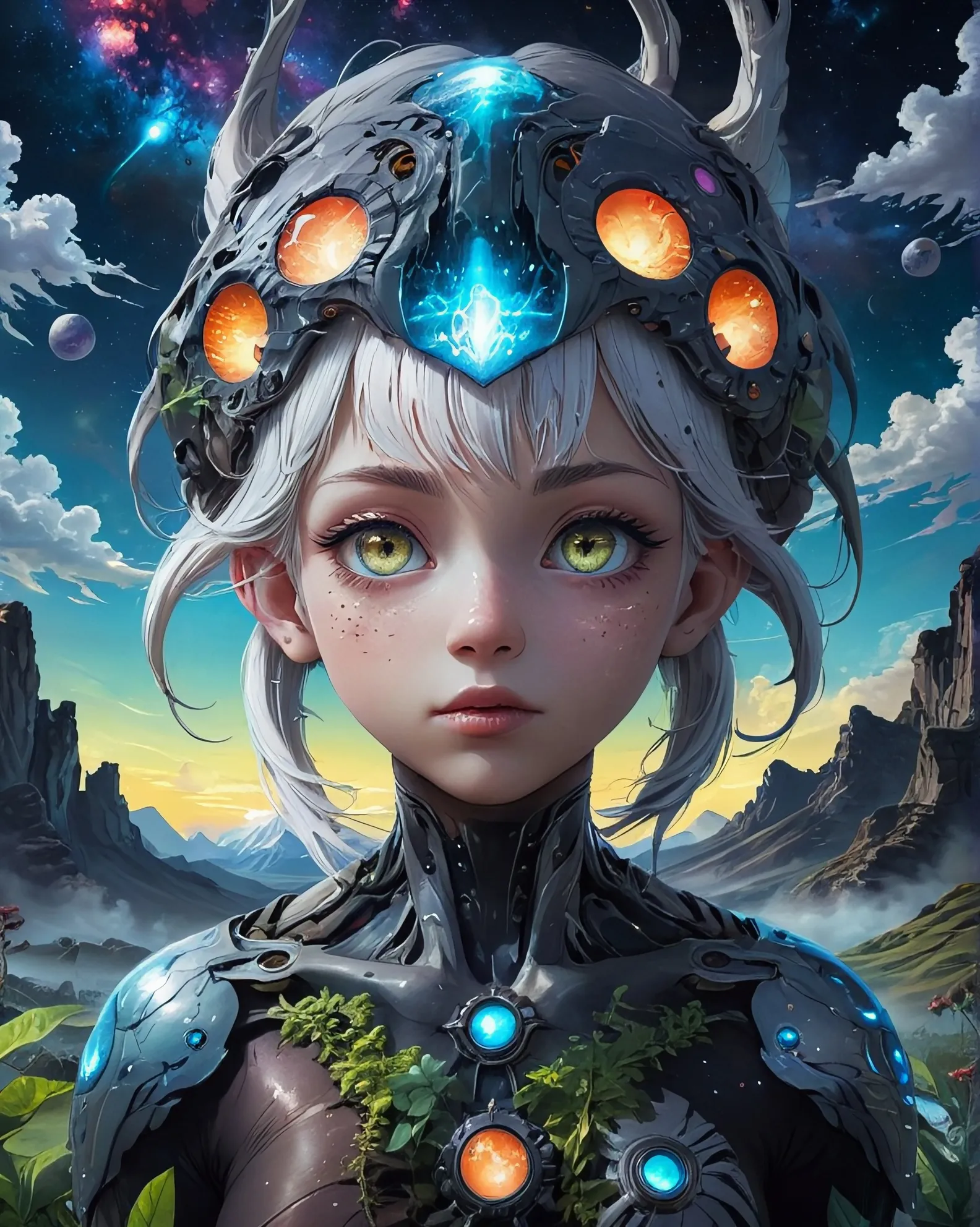 A cosmic being from inner earth, - Free AI Photo Generator - starryai