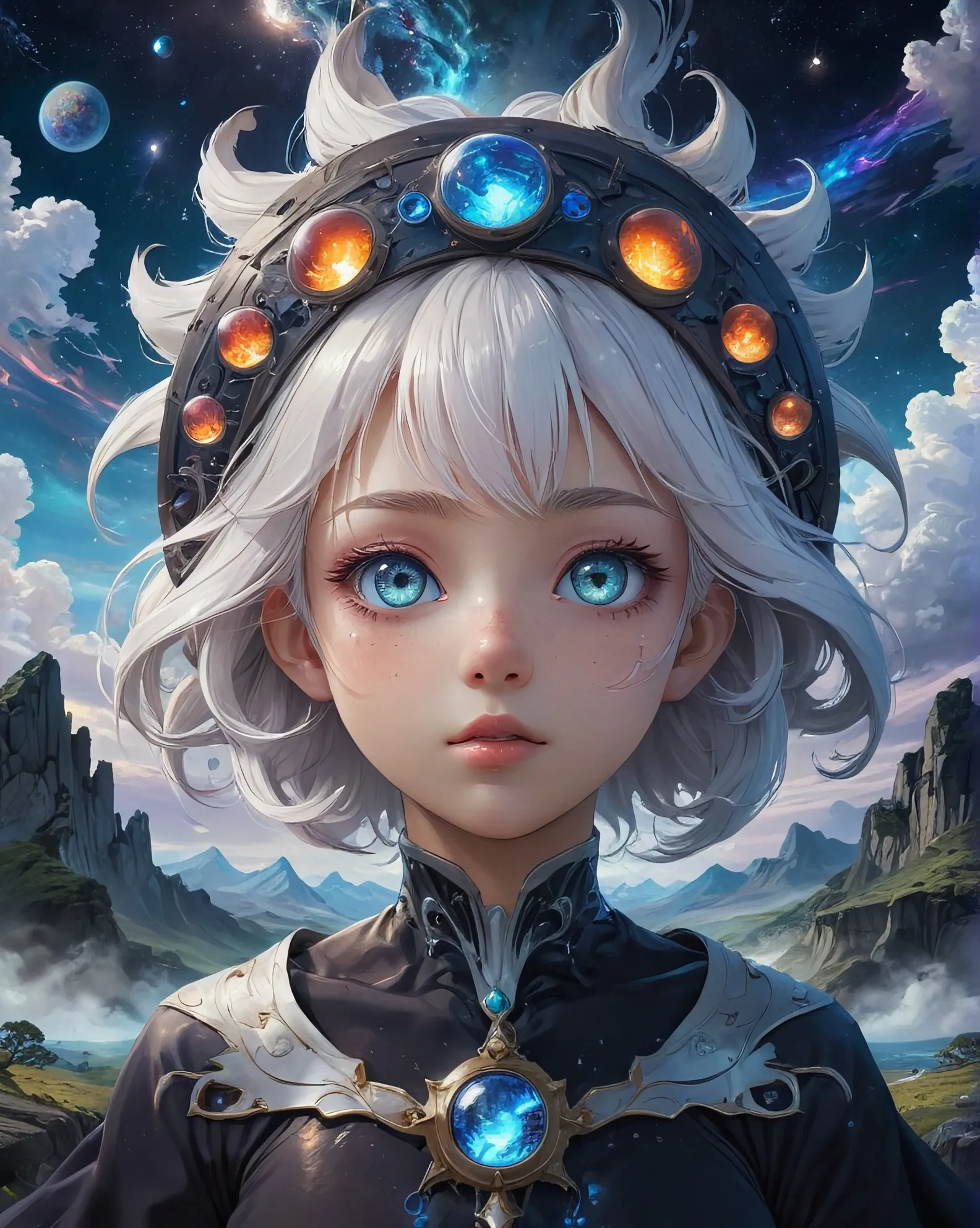 A cosmic being from inner earth, - Free AI Photo Generator - starryai
