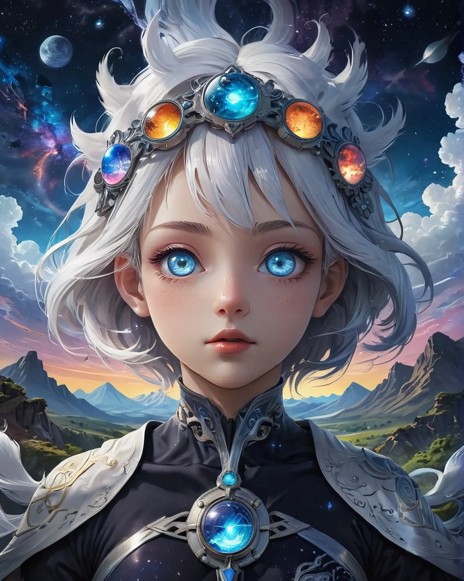 A cosmic being from inner earth, - Free AI Photo Generator - starryai