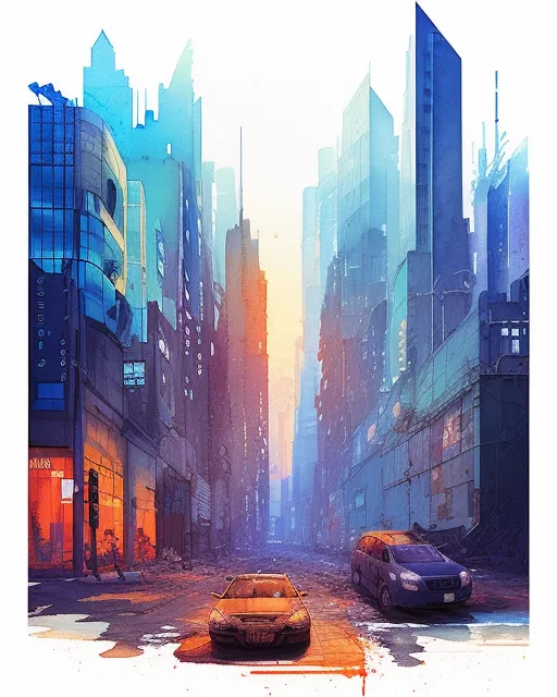 City, vray, imax, pixiv polycount art, rendered in blender, impressionism, photocollage, ballpoint pen art, akihito yoshida, beautiful, post-apocalyptic, polished, watercolor, victo ngai, hyper detailed, glen keane, digital illustration, long shot, macro lens, studio lighting, ana schmidt