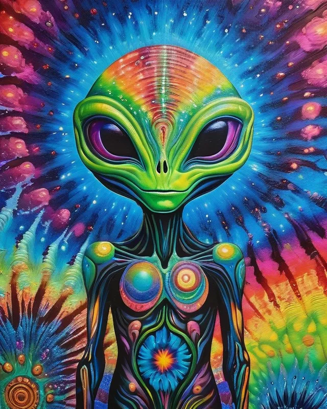 Tie-dye Alien