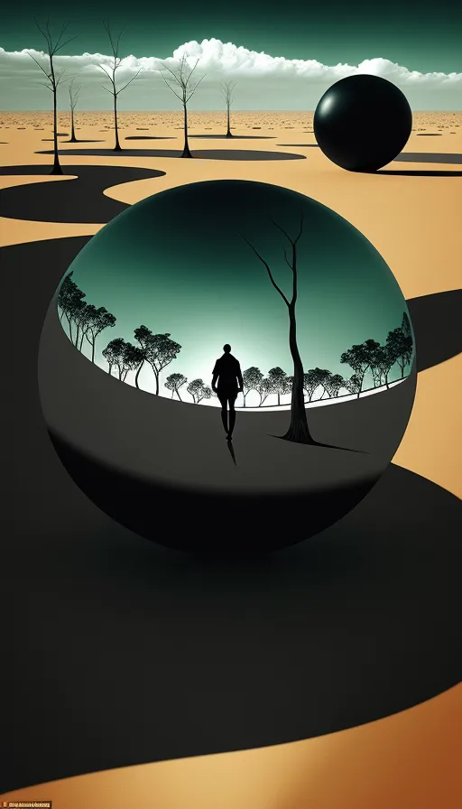 Artwork depicting a surreal human - Free AI Photo Generator - starryai