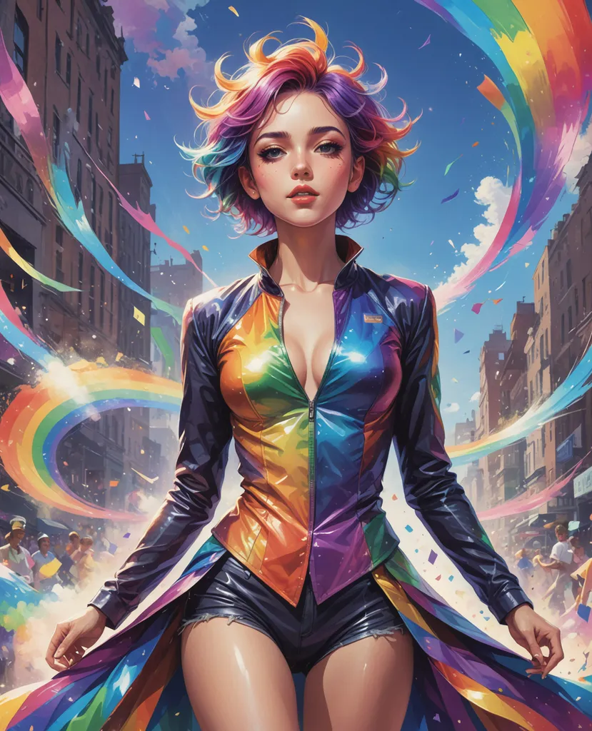 A non-binary person that dressed - Free AI Photo Generator - starryai