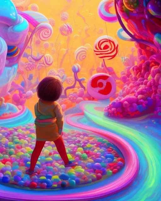Imagine a Candy World - Free AI Photo Generator - starryai