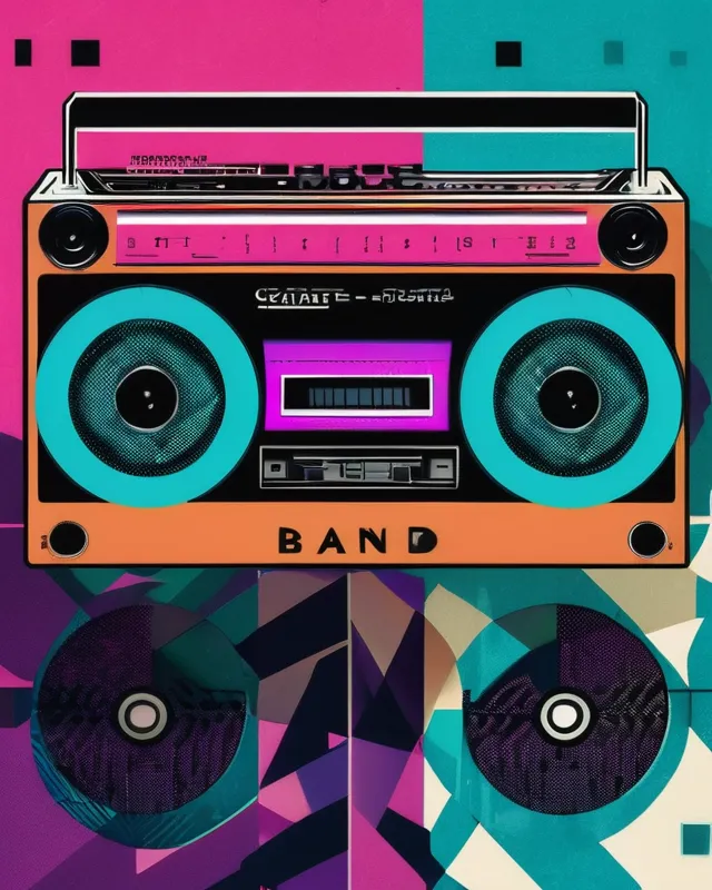 Pop cassette your boombox - Free AI Photo Generator - starryai