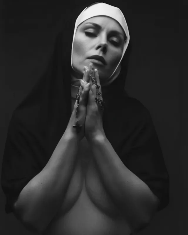 Nun praying