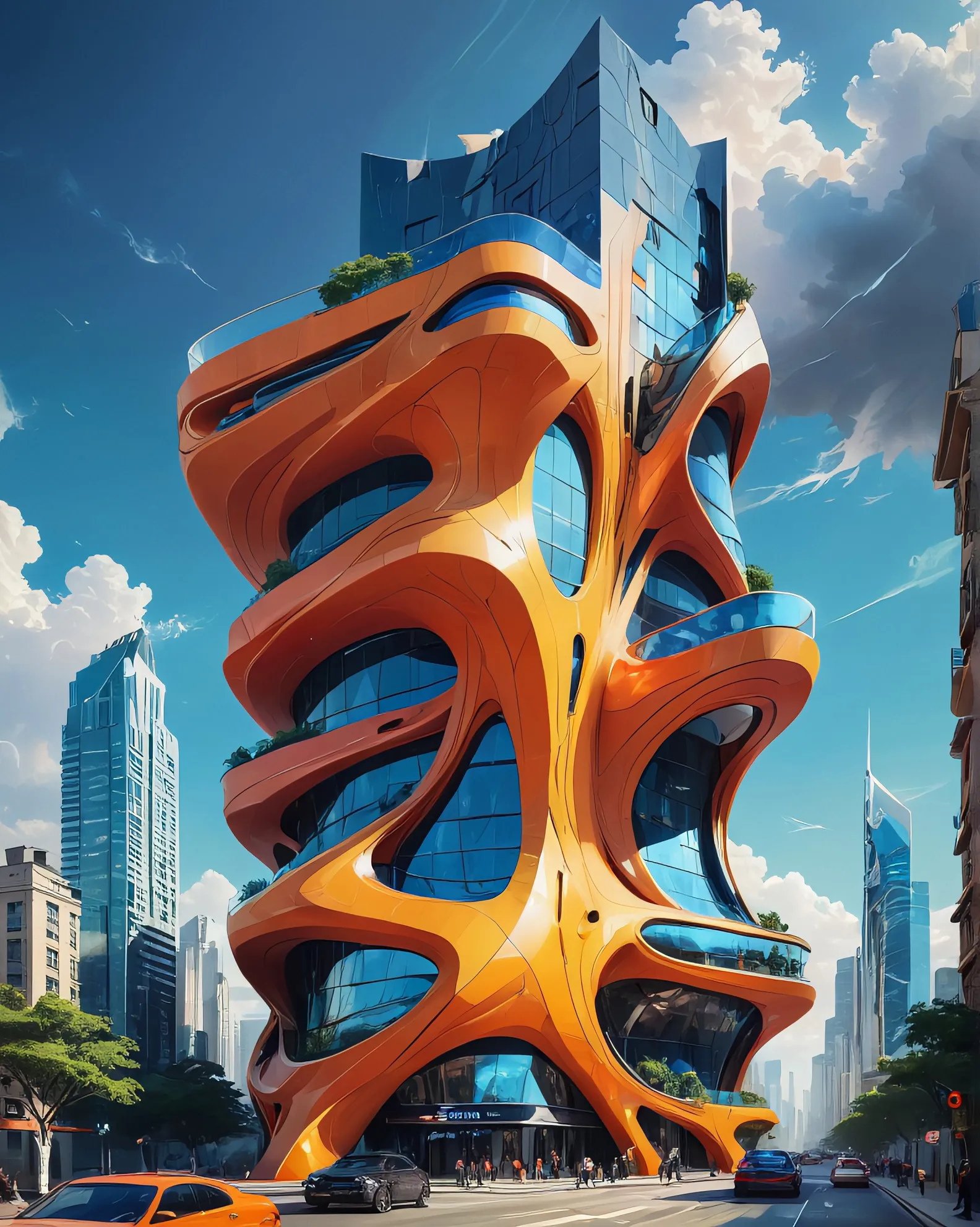Futuristic Hotel - Free AI Photo Generator - starryai