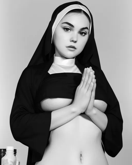 Nun praying