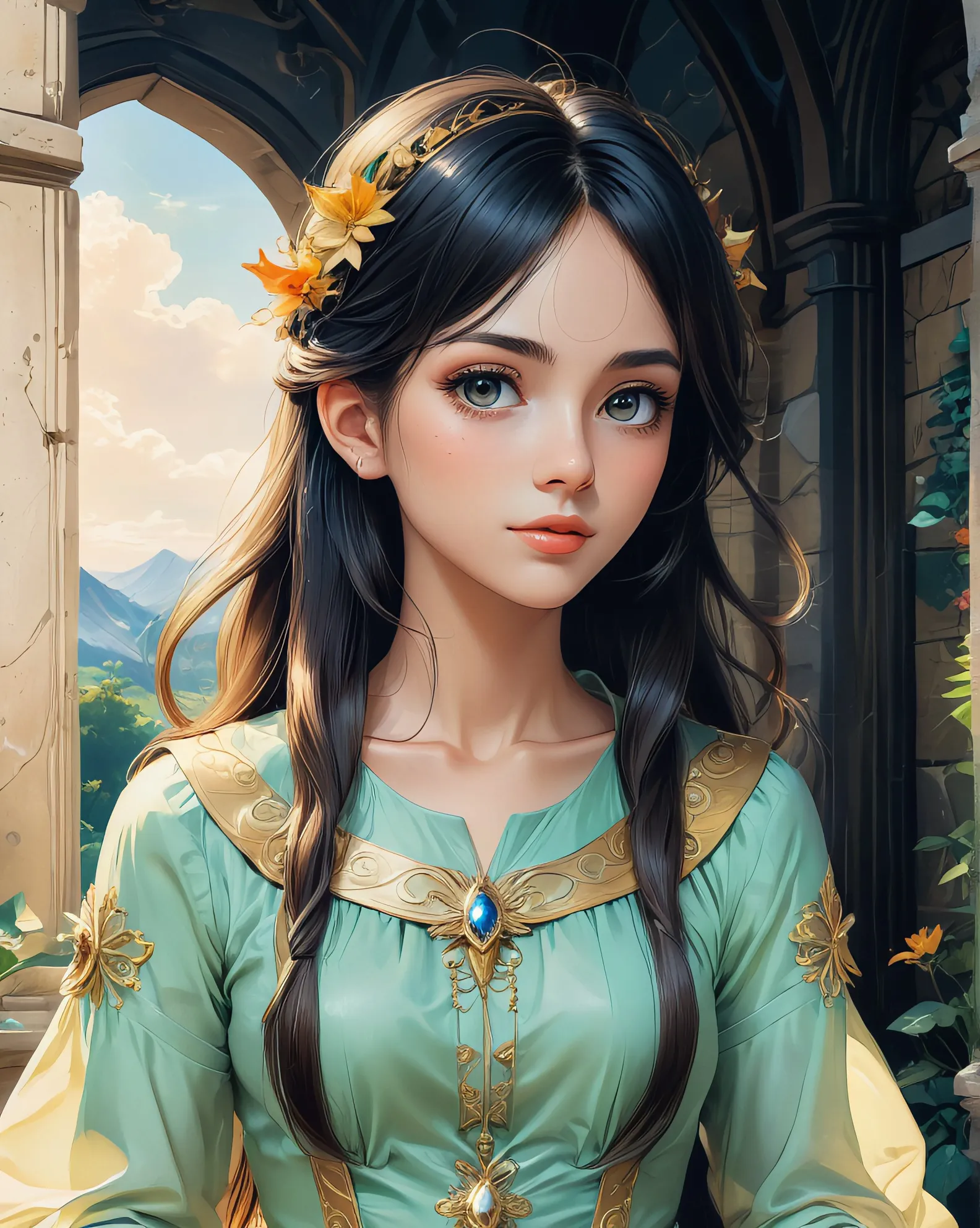 A Stunning face absolutely young - Free AI Photo Generator - starryai