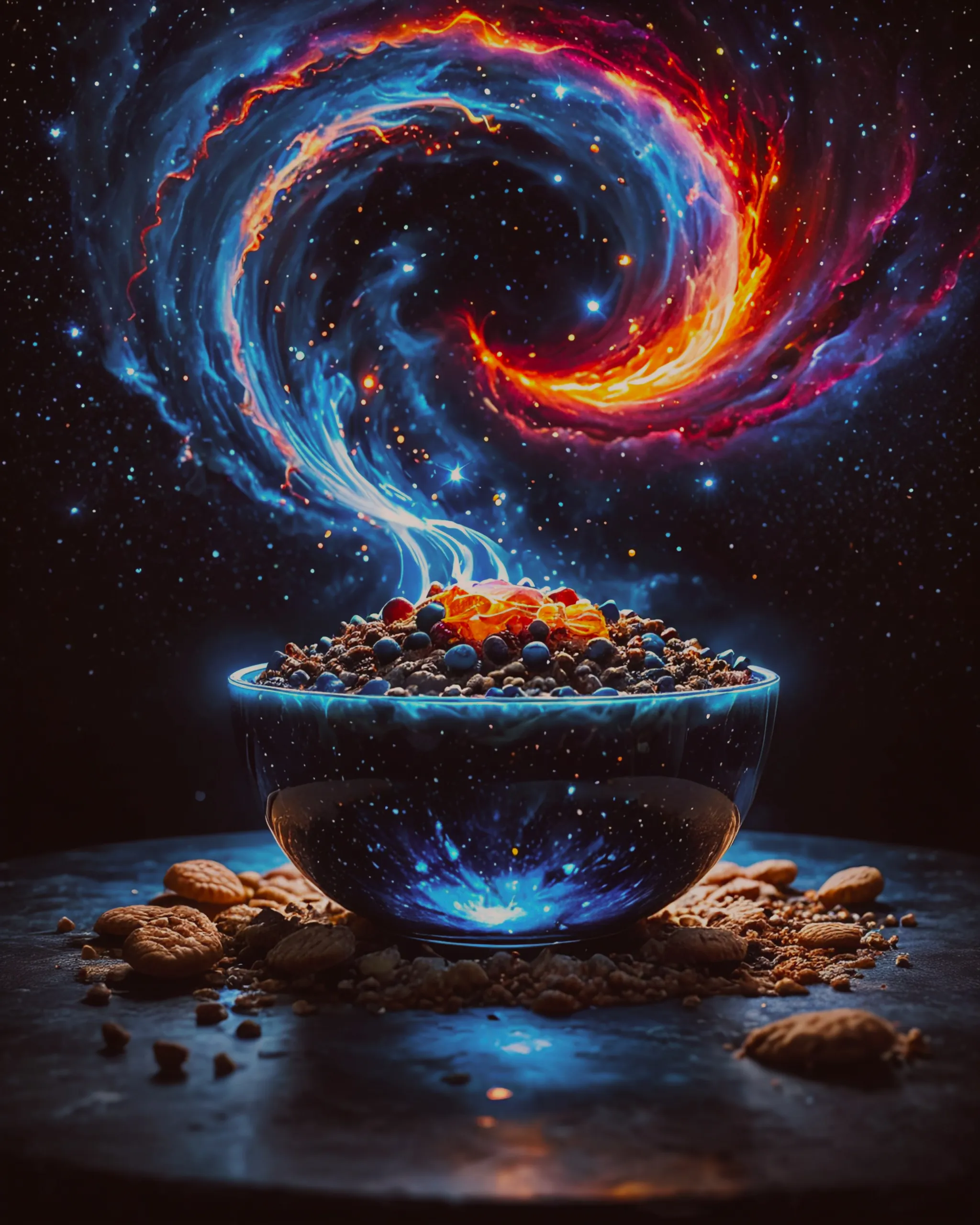 A colossal, bioluminescent space - Free AI Photo Generator - starryai