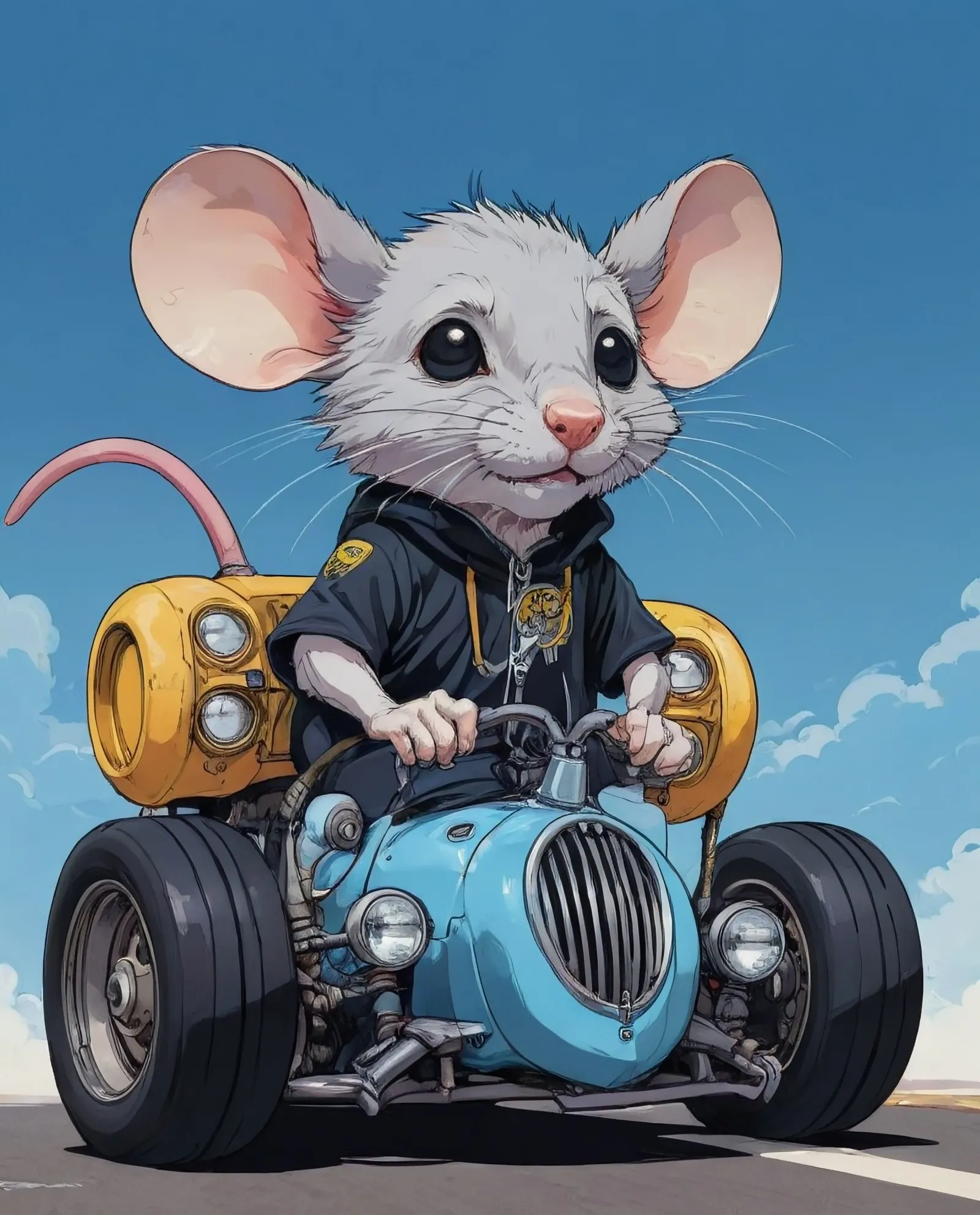 Ricky rat, rat rodder - Free AI Photo Generator - starryai