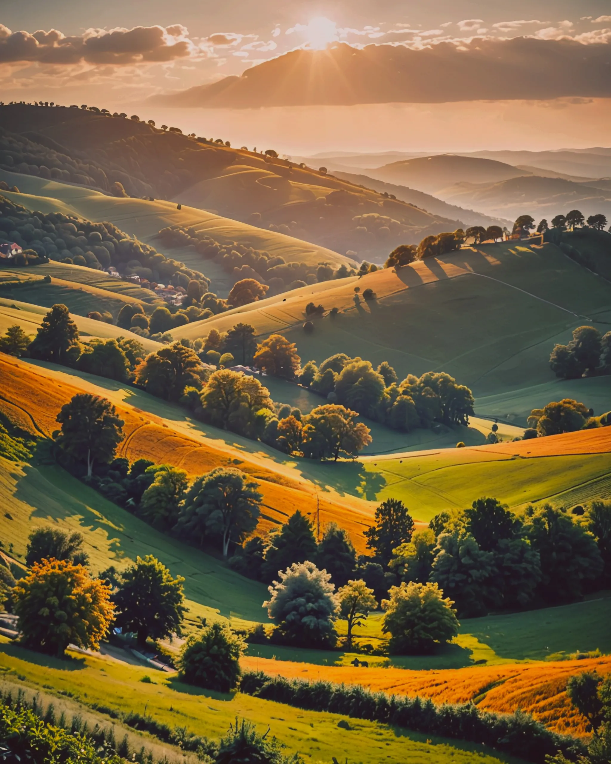 Random Countryside Generator It a countryside landscape - Free AI Photo Generator - starryai