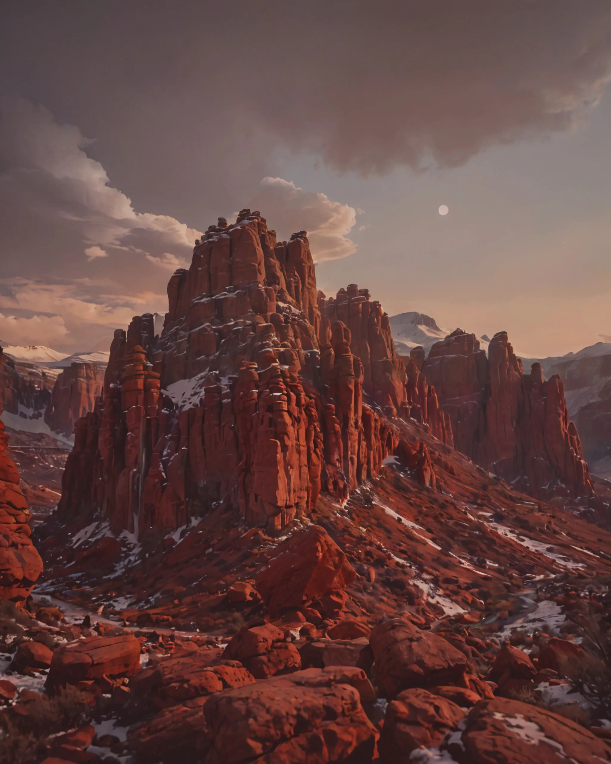 A lush valley hidden among only - Free AI Photo Generator - starryai