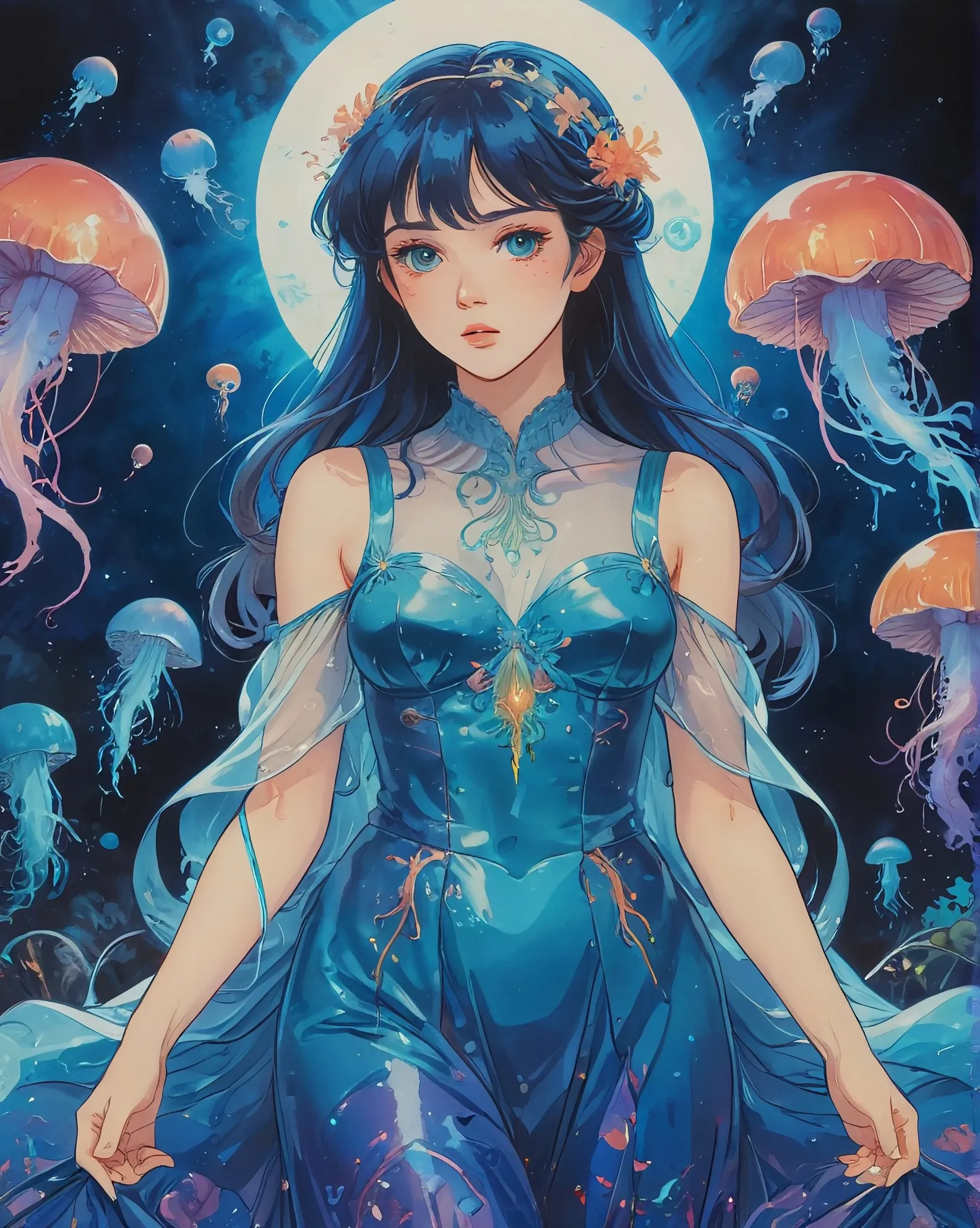 Jellyfish Princess - Free AI Photo Generator - starryai