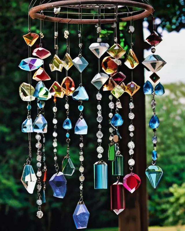 Windchimes made of jewels 