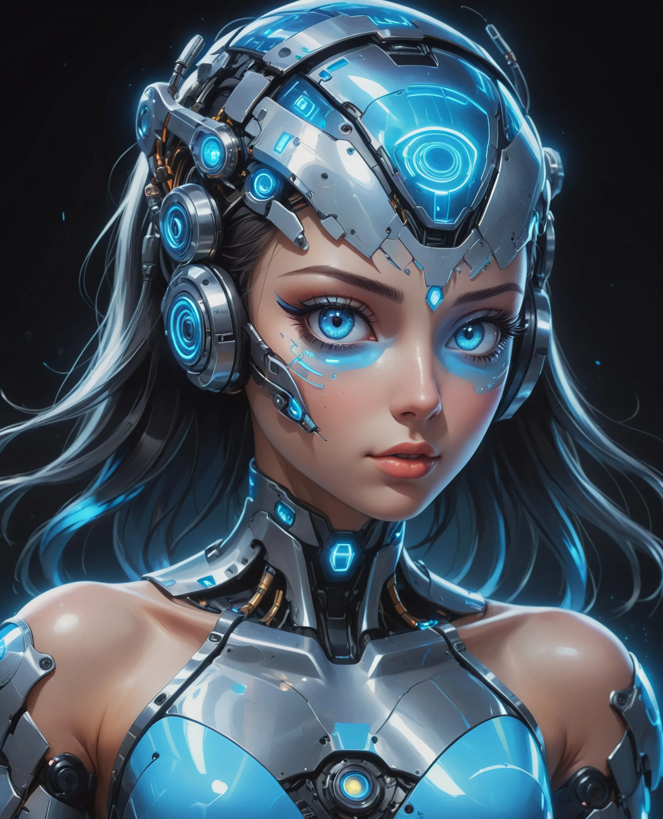 "Design a sleek, futuristic robot - Free AI Photo Generator - starryai