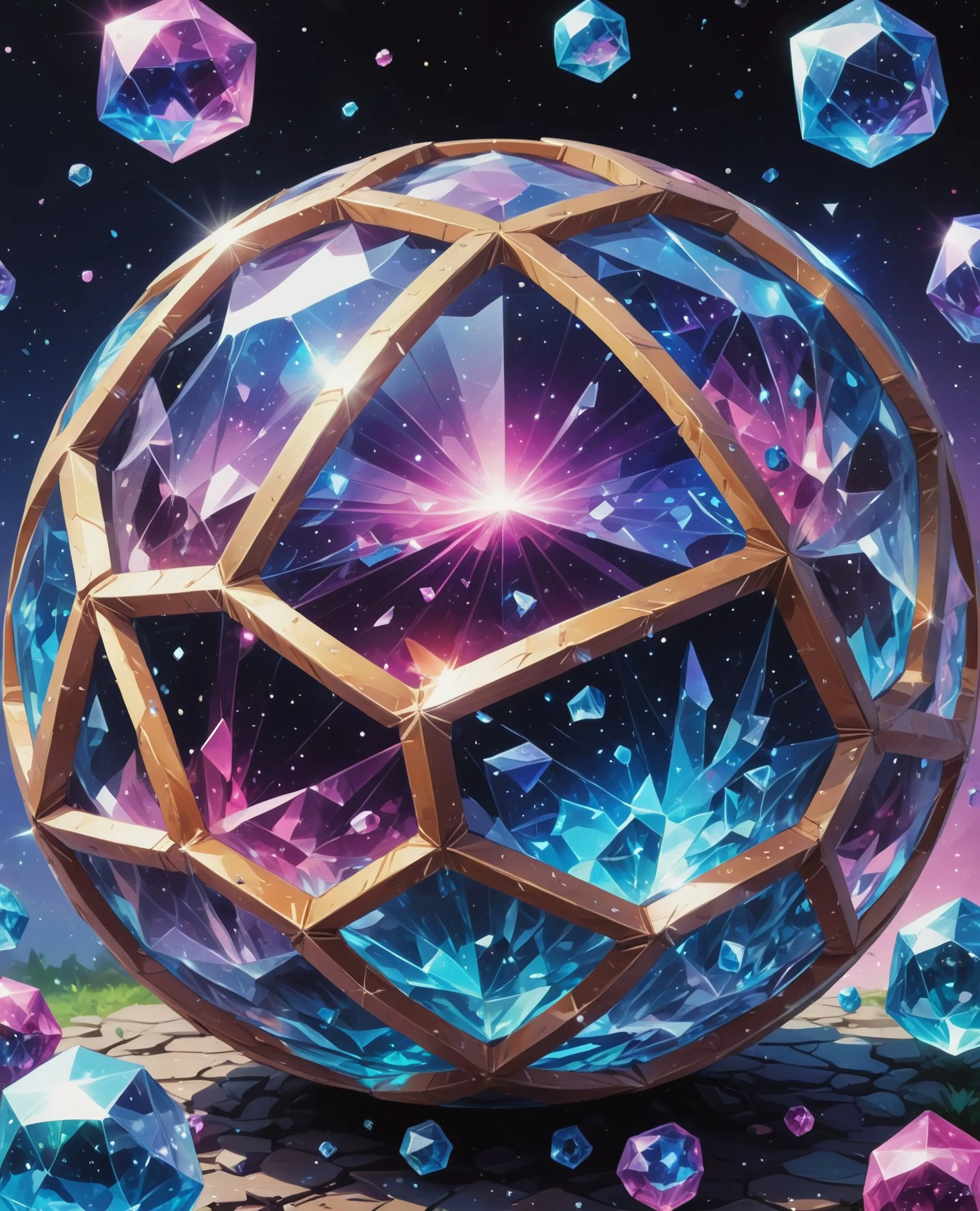 Galactic Crystals - Free AI Photo Generator - starryai