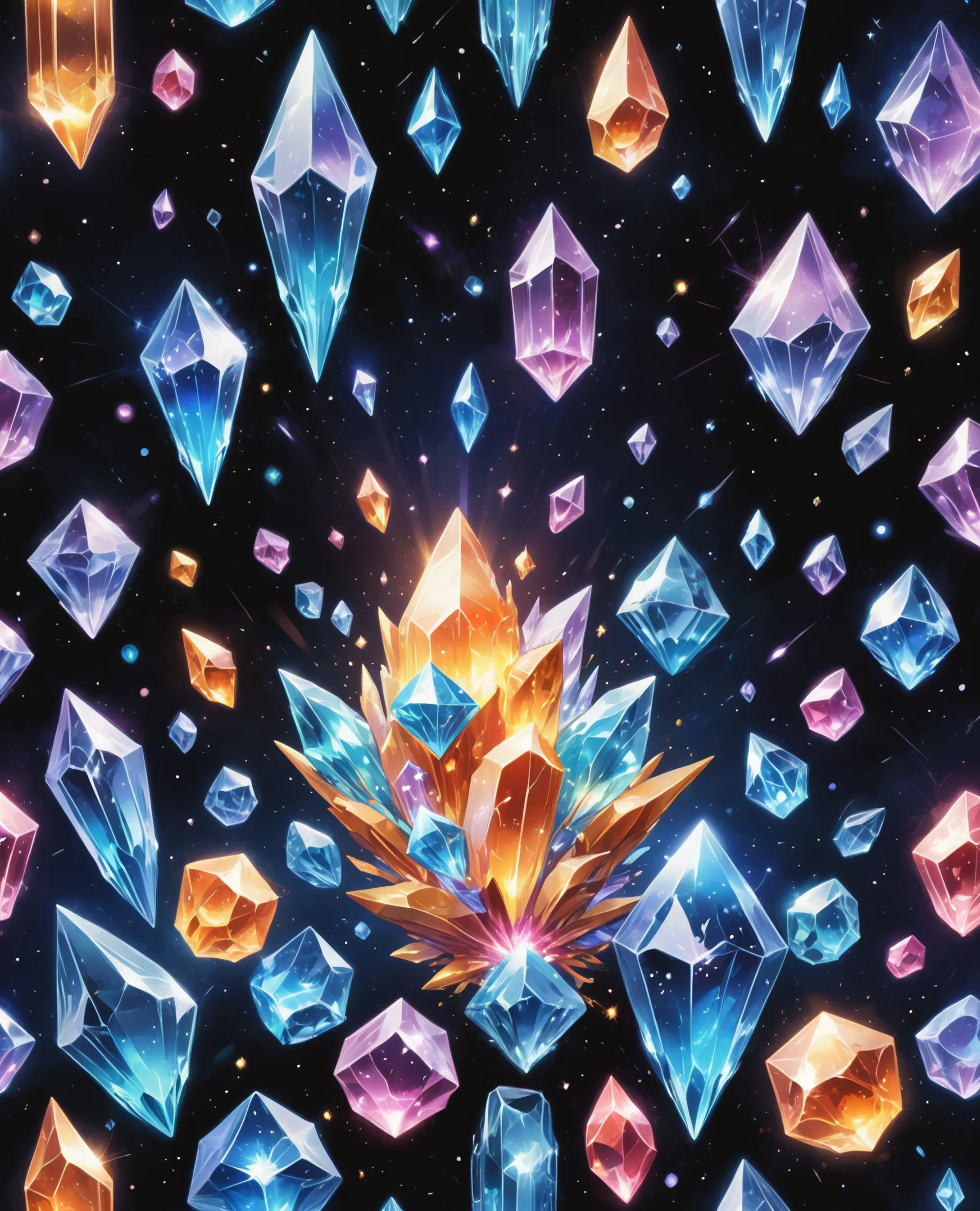 Galactic Crystals - Free AI Photo Generator - starryai