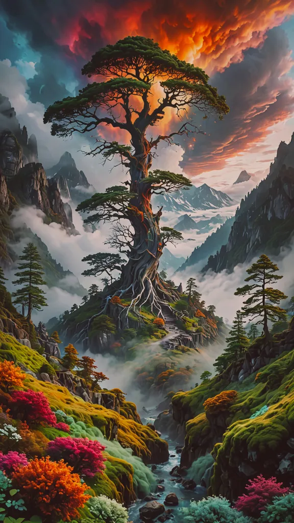 Impressive landscape mountains, - Free AI Photo Generator - starryai