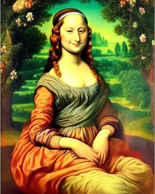 Mona Lisa painted by Fragonard