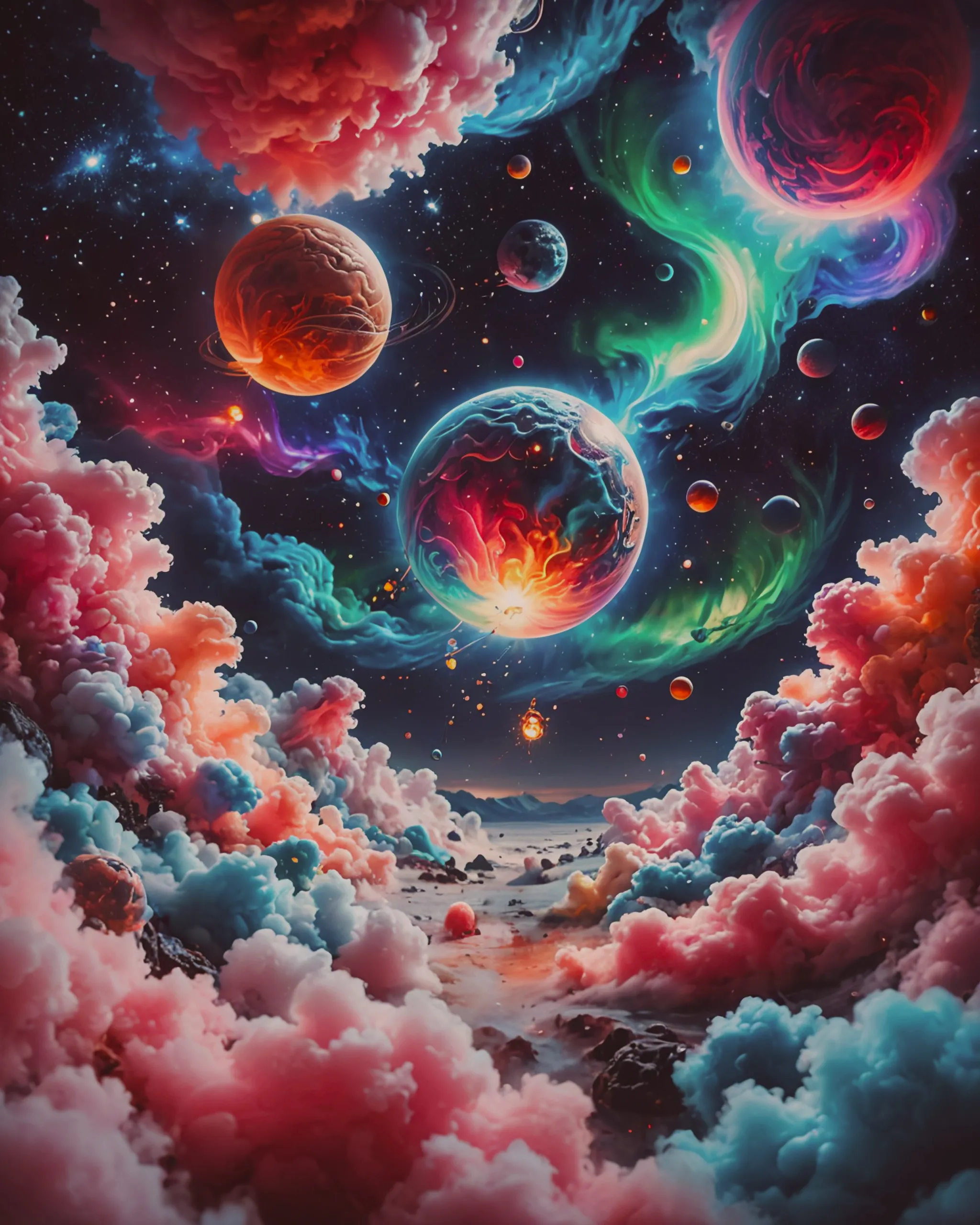 Starry night sky star light moons - Free AI Photo Generator - starryai