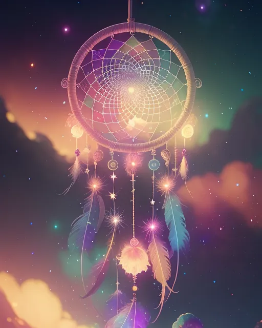 Dream Imploding A dream catcher floating space, - Free AI Photo Generator - starryai