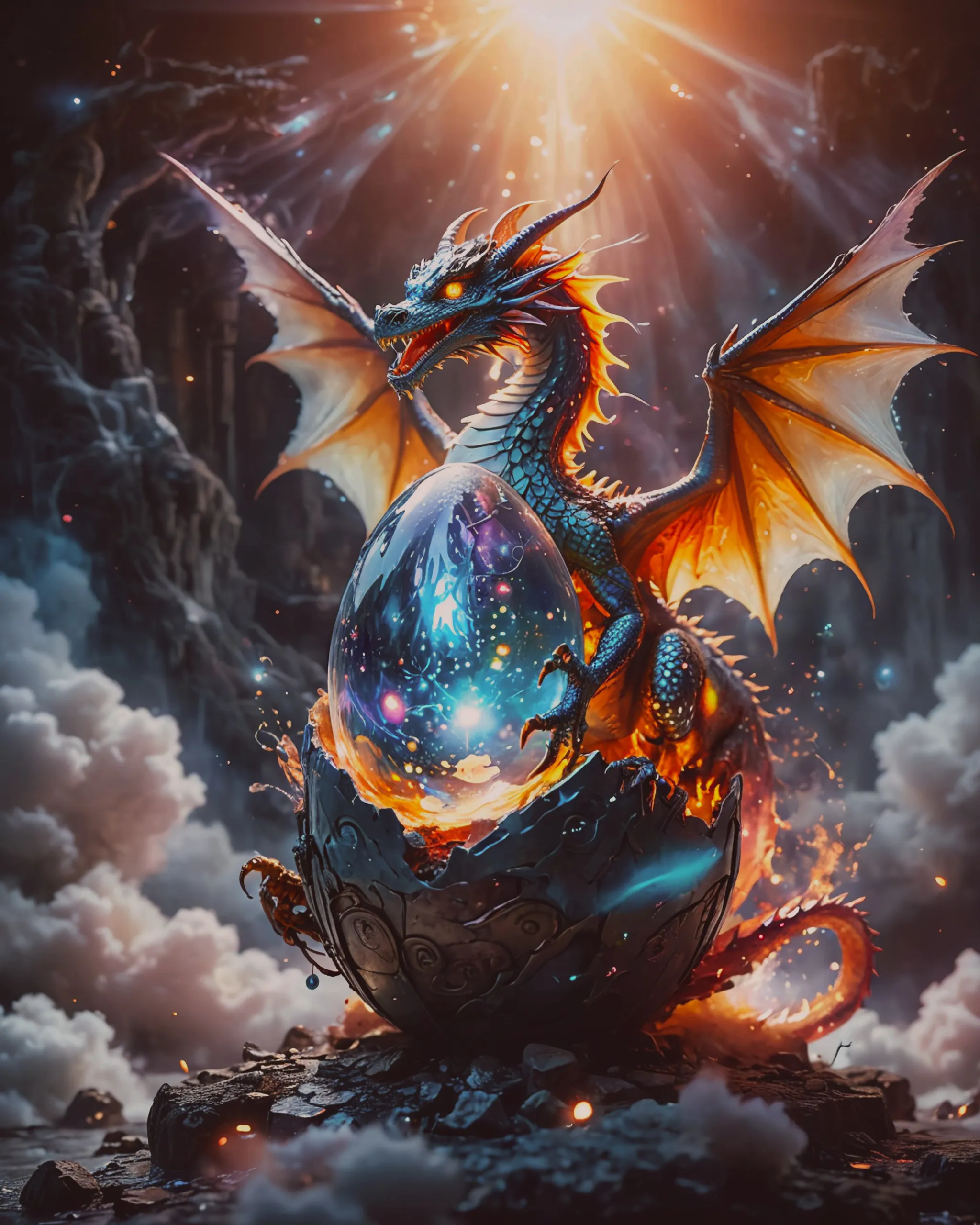 A pearlescent scaled egg that - Free AI Photo Generator - starryai