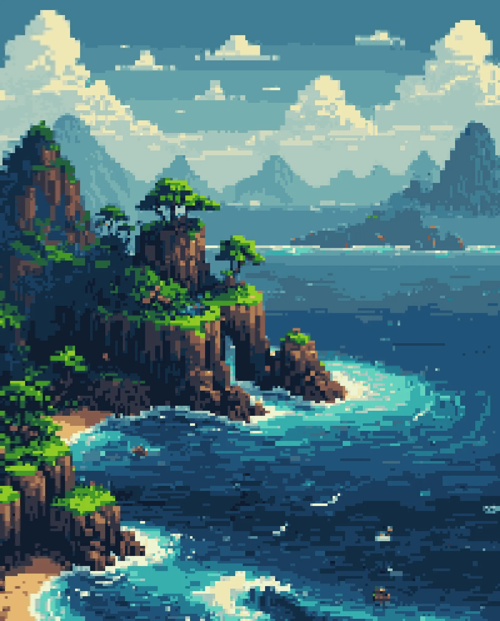 Ocean landscape - Free AI Photo Generator - starryai