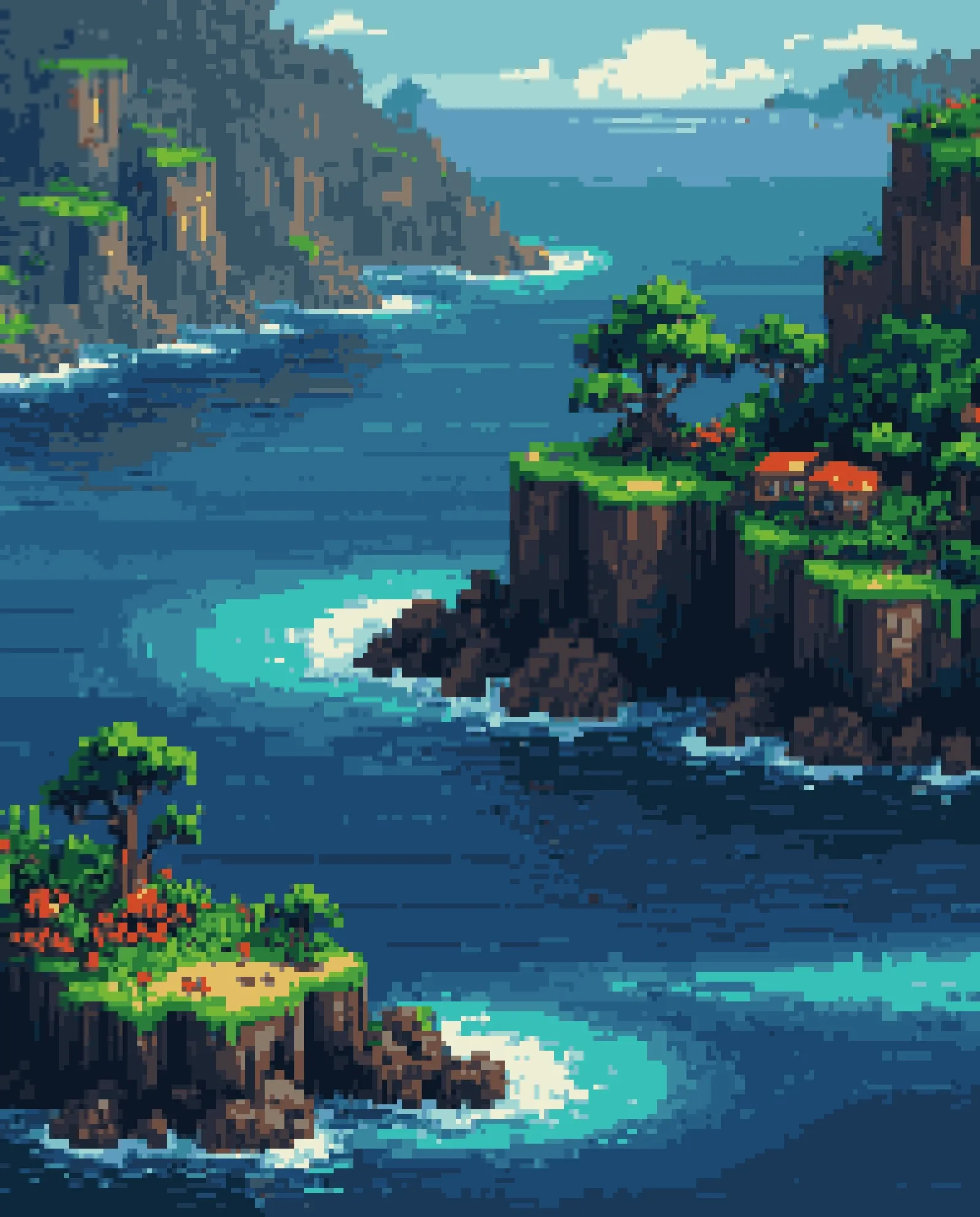 Ocean landscape - Free AI Photo Generator - starryai