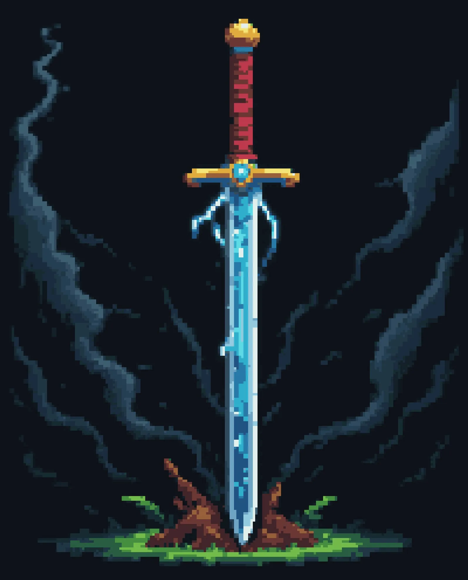 A great sword enchanted lightning - Free AI Photo Generator - starryai