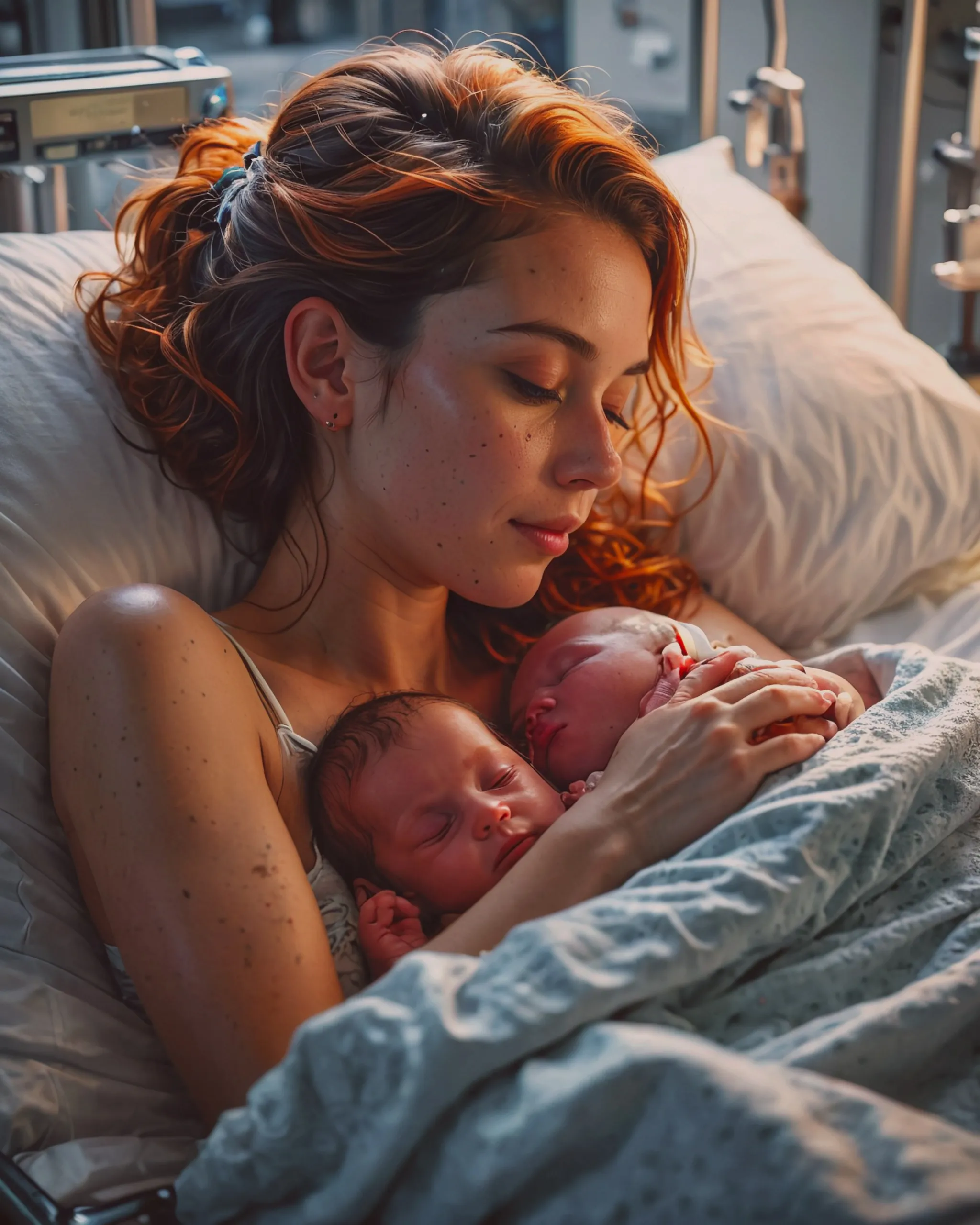 Tender moment, A young mother a - Free AI Photo Generator - starryai