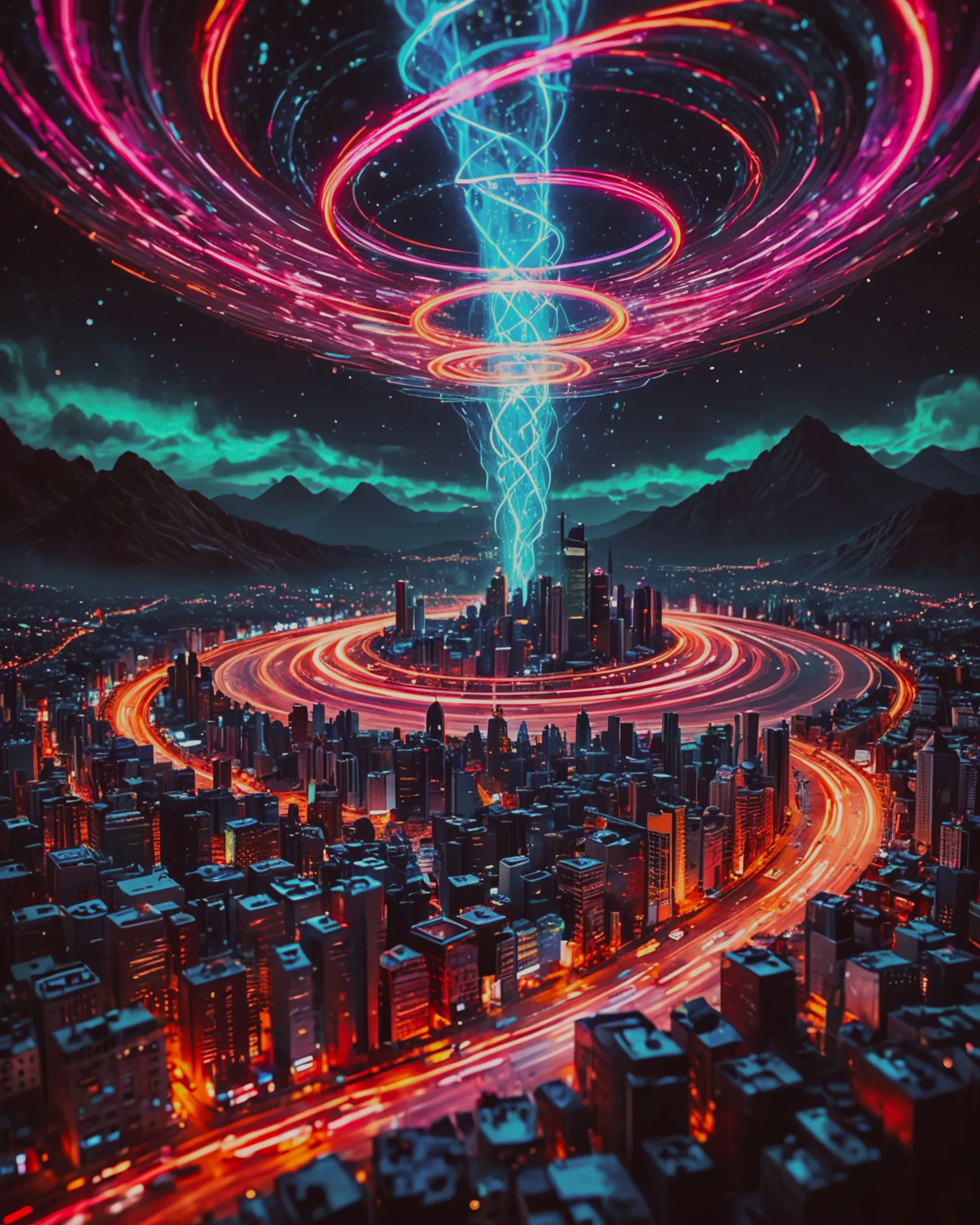 Neon nights - Free AI Photo Generator - starryai