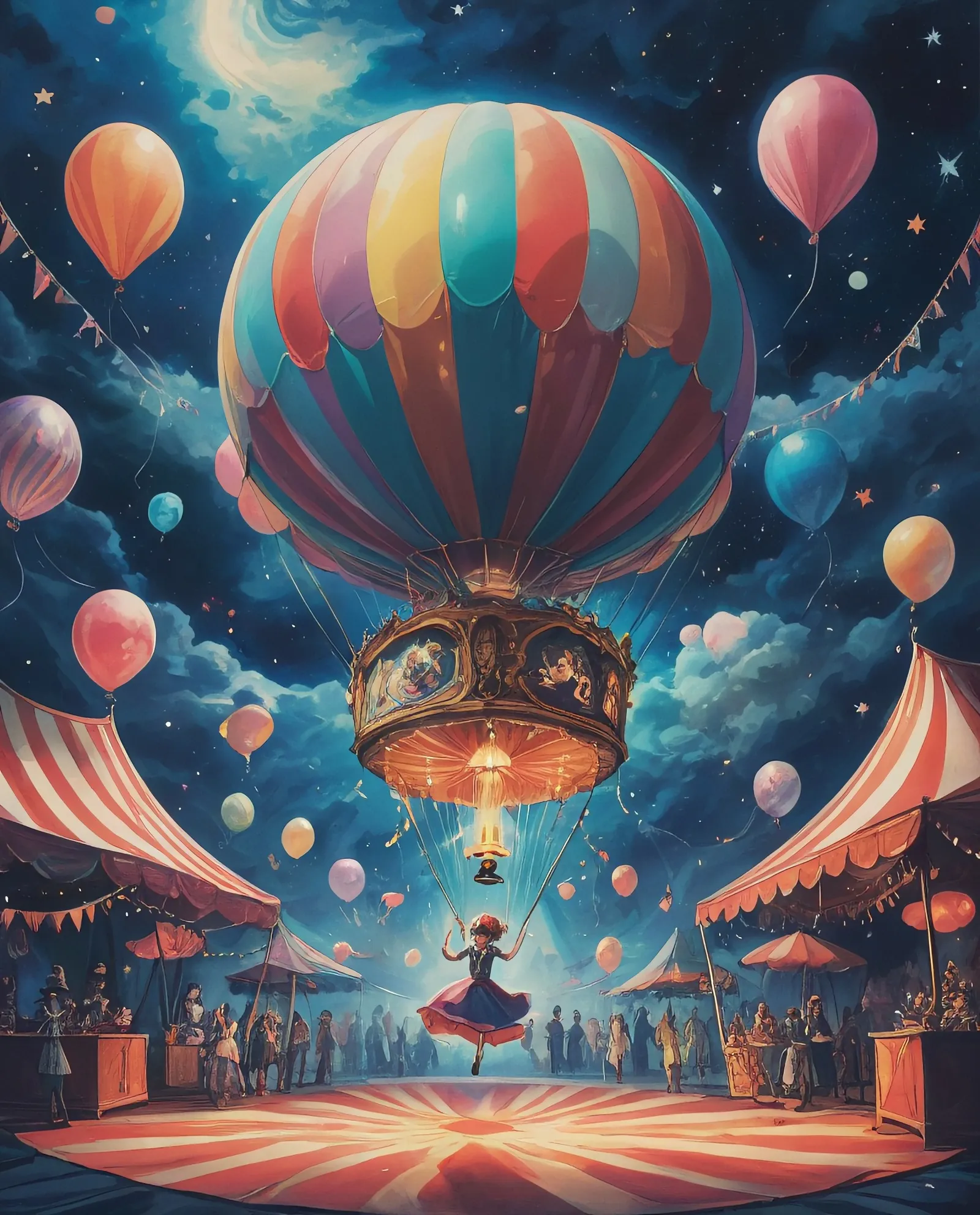Imagine a fantastical carnival - Free AI Photo Generator - starryai