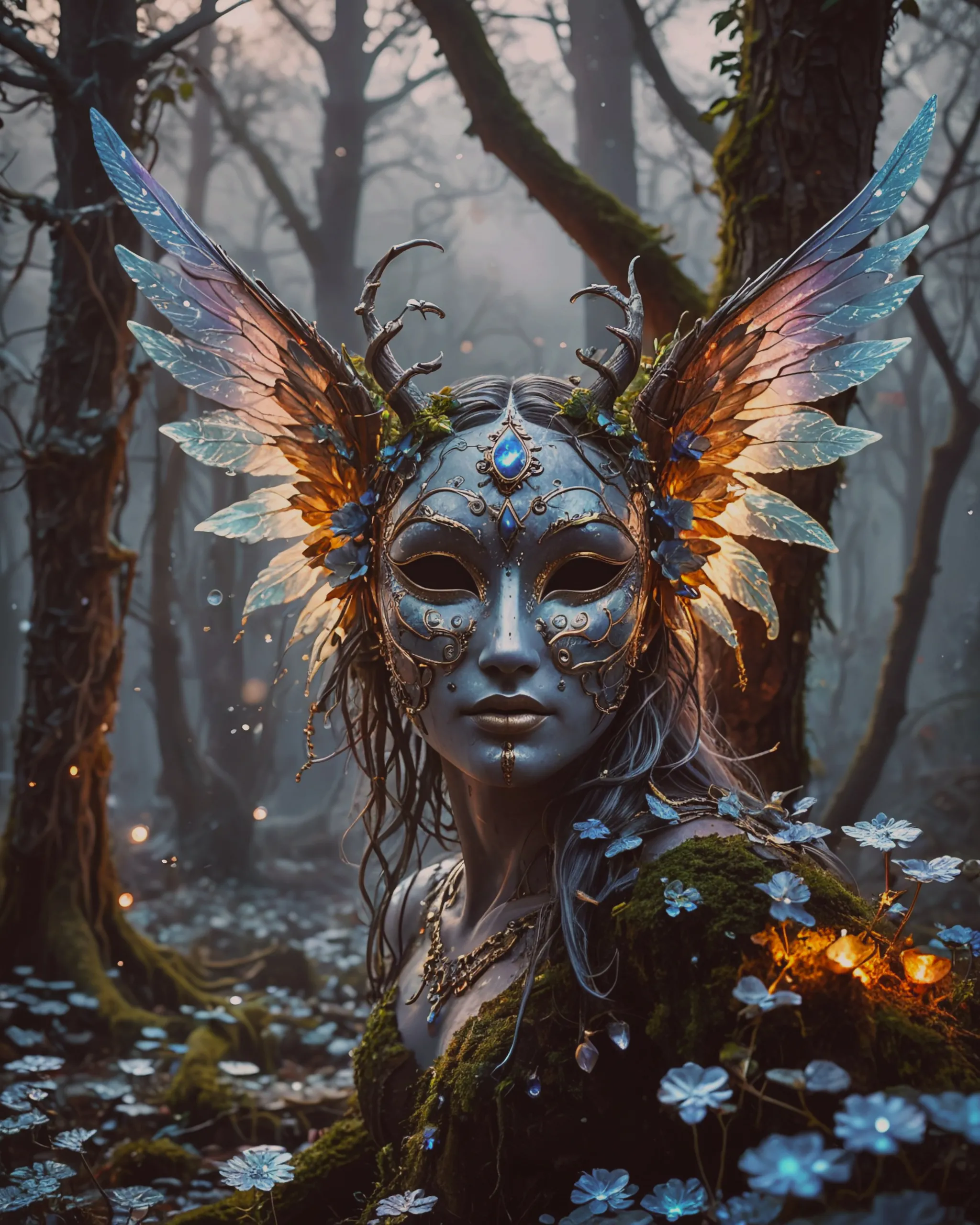 A secluded forest glade soft glow - Free AI Photo Generator - starryai