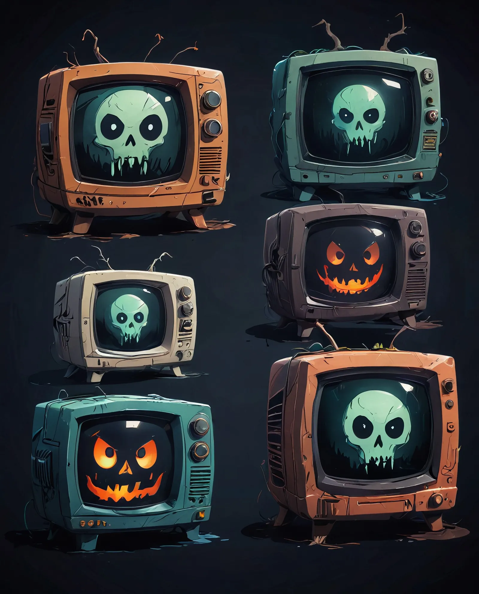 Create A Scary TV Showing Fear - Free AI Photo Generator - starryai