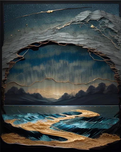 A picturesque landscape at night - Free AI Photo Generator - starryai