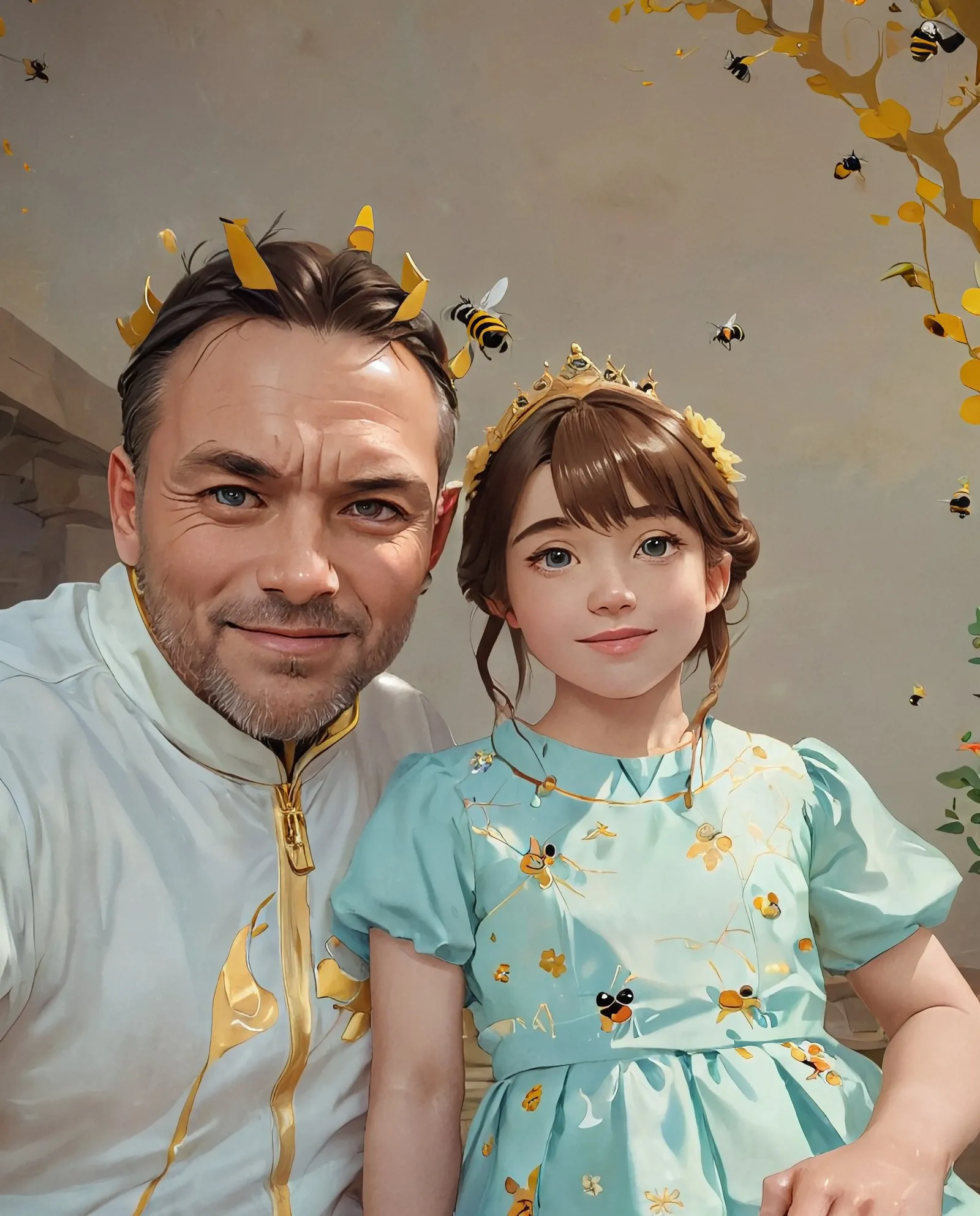 King of the bees and his princess approve