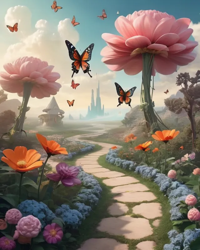A dreamlike landscape oversized - Free AI Photo Generator - starryai