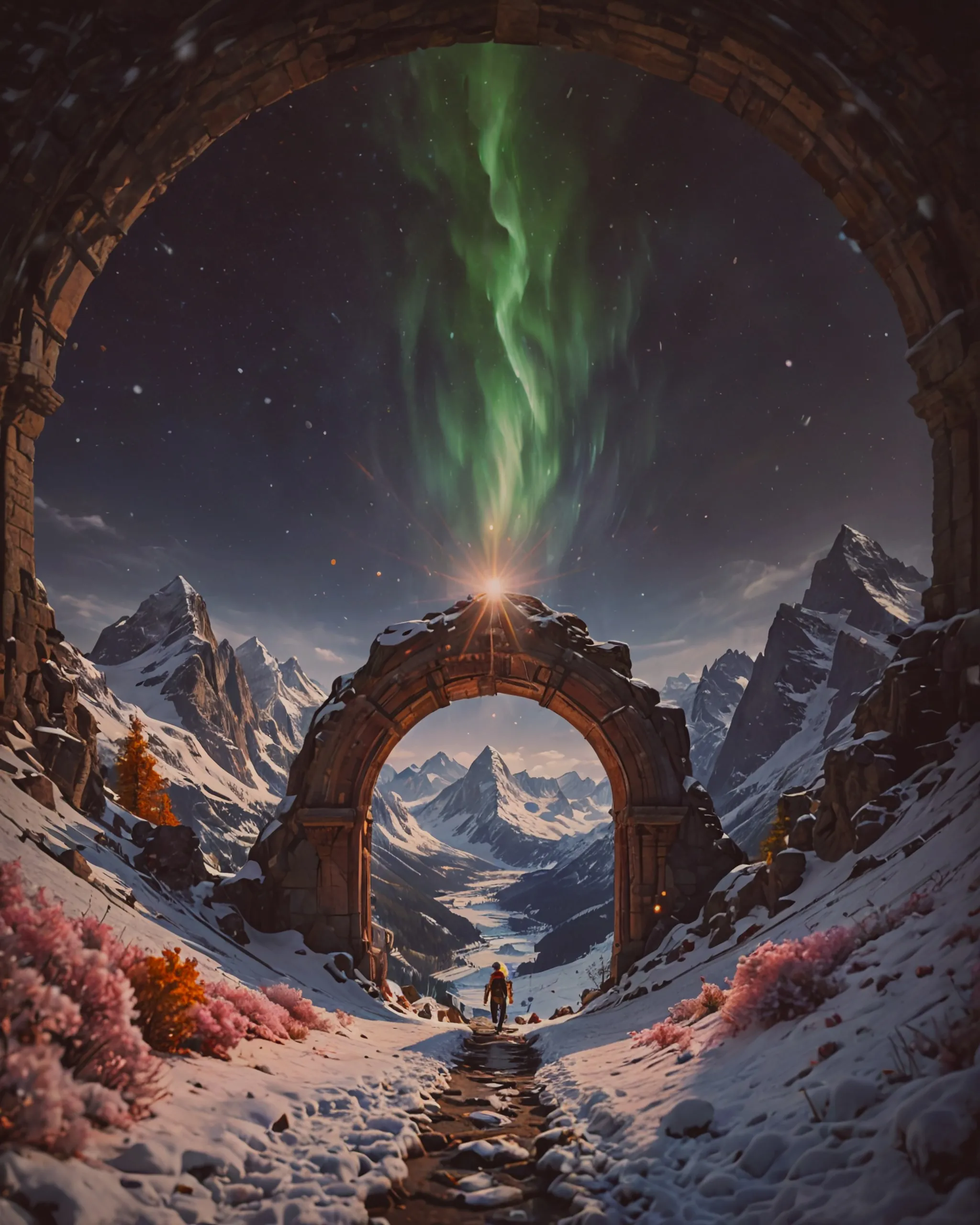 A Beautiful Snowy Mountain Alps. - Free AI Photo Generator - starryai
