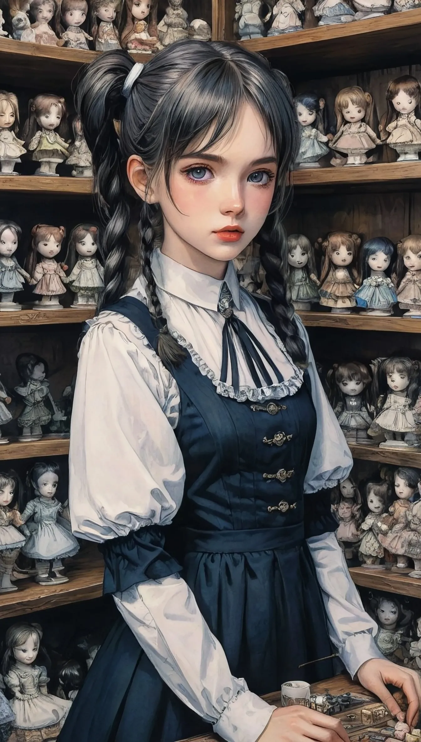 A beautiful young woman working - Free AI Photo Generator - starryai