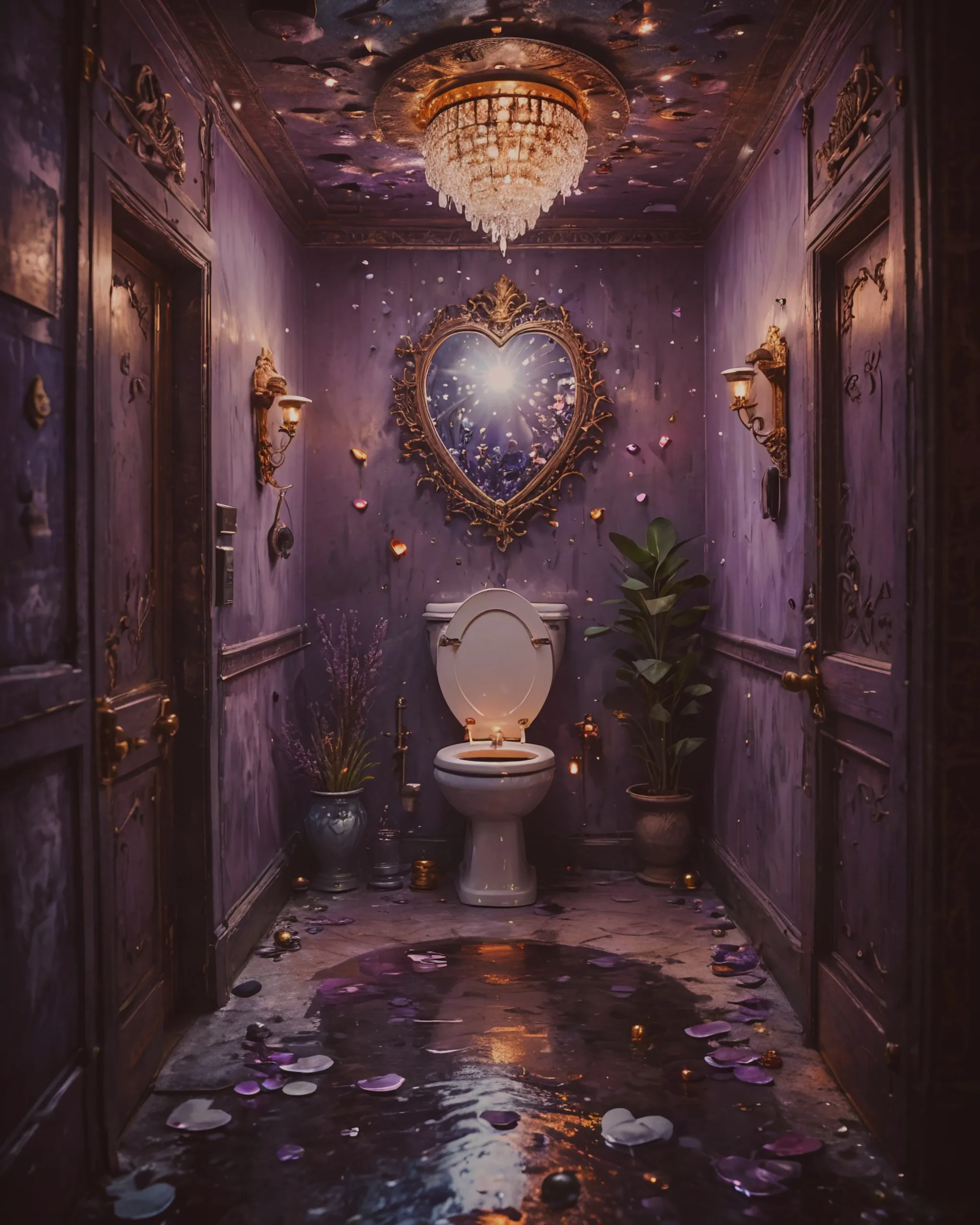 A magical toilet stall, where those who use the bathroom. Are granted their deepest wish. 