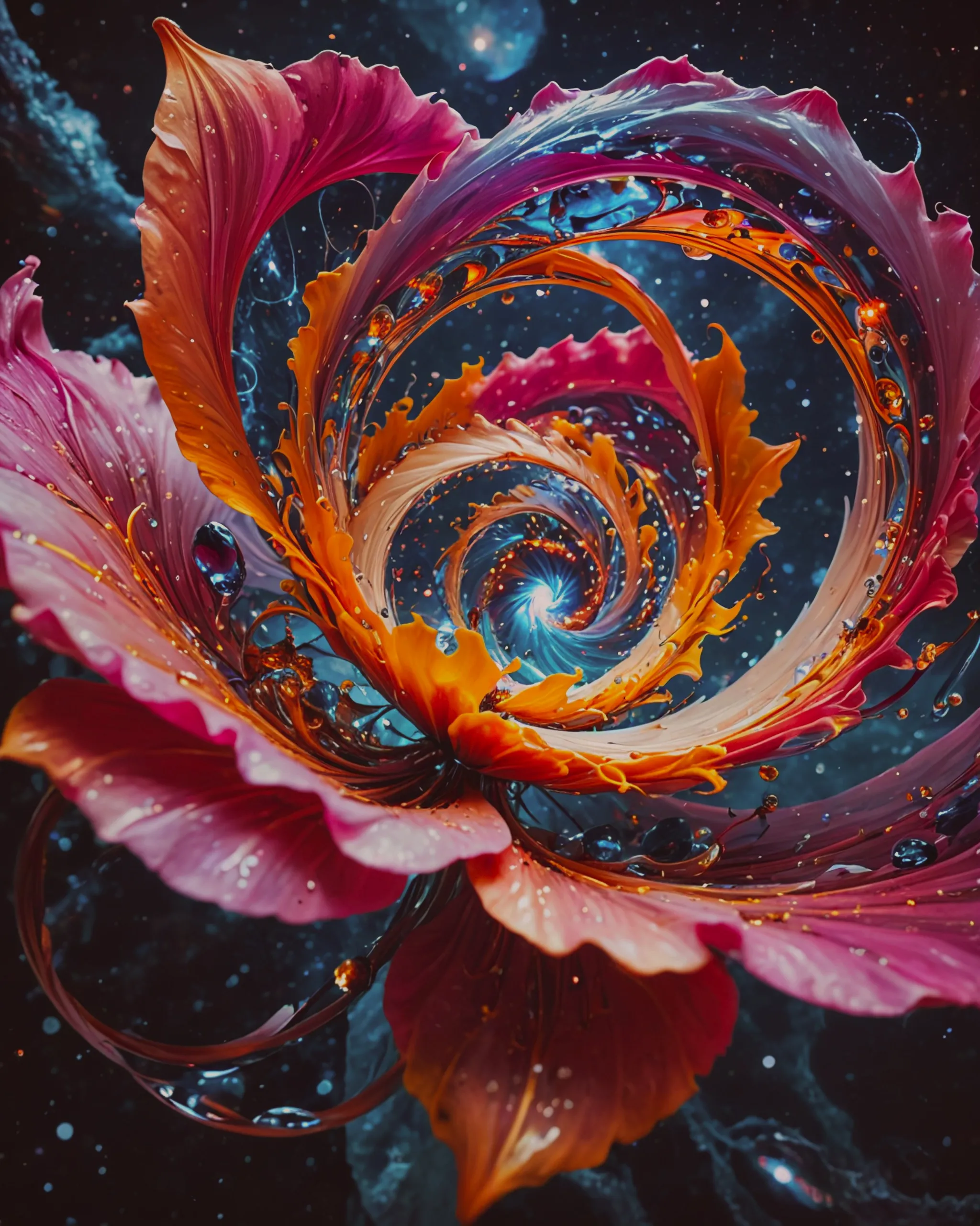 Parallel universe spiraling into - Free AI Photo Generator - starryai