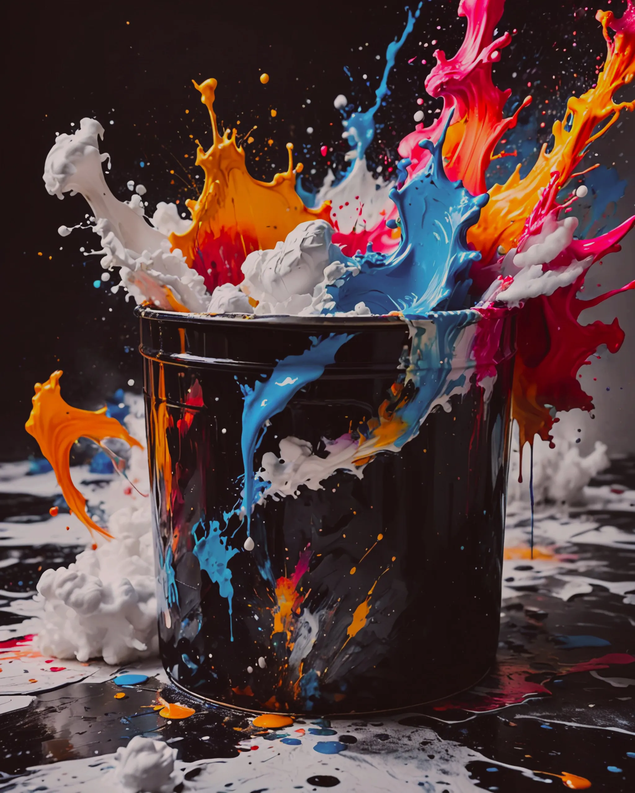 Cup paint breaking, exploding all - Free AI Photo Generator - starryai