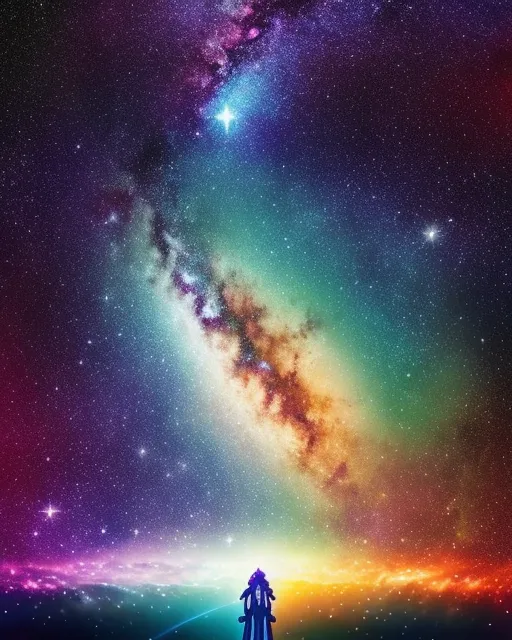 Milky way galaxy filled lots lots - Free AI Photo Generator - starryai