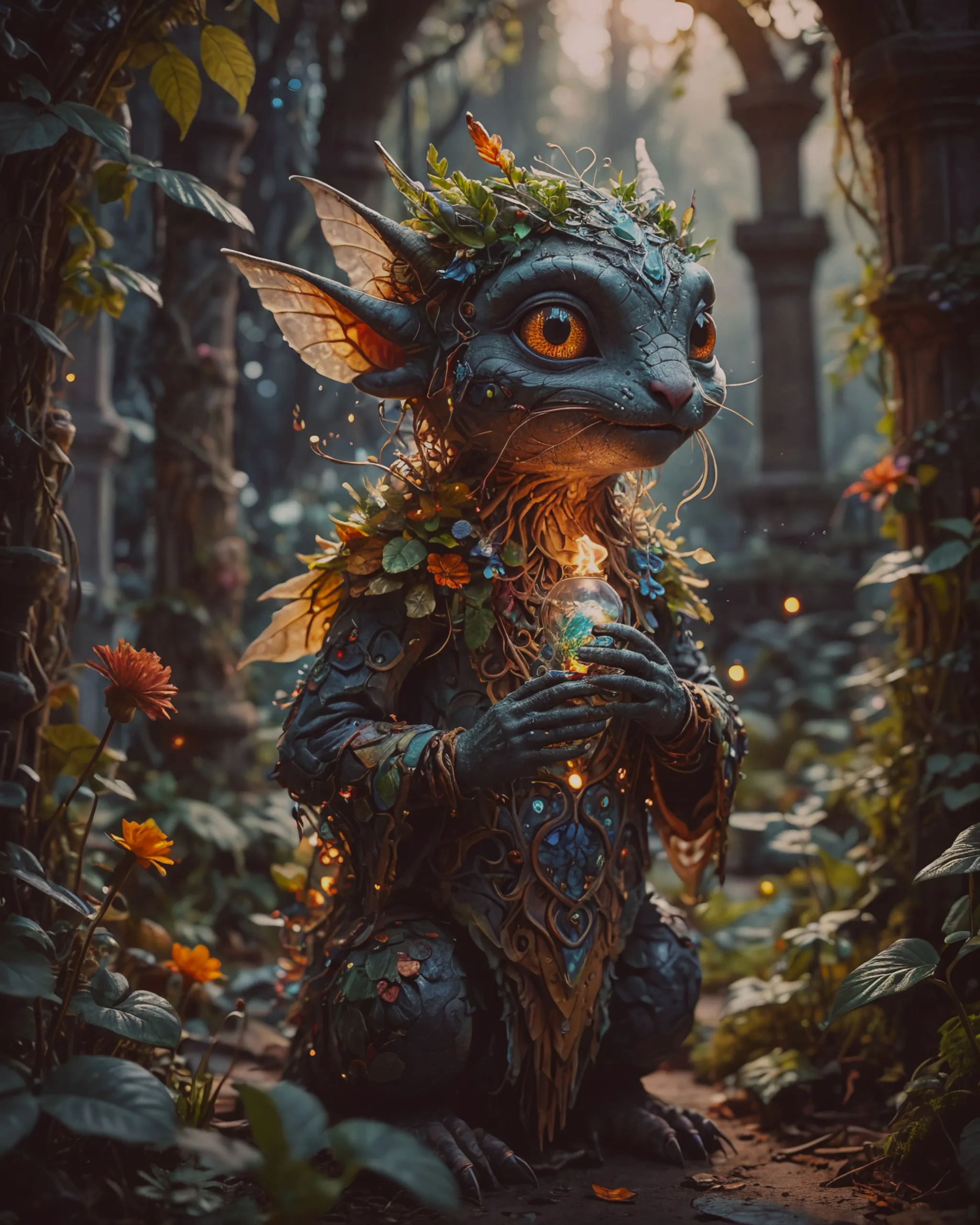 tiny mystical creature - Free AI Photo Generator - starryai