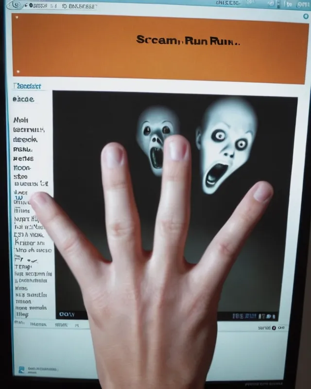 Hand reading for you from the screen, look, scream, RUN!