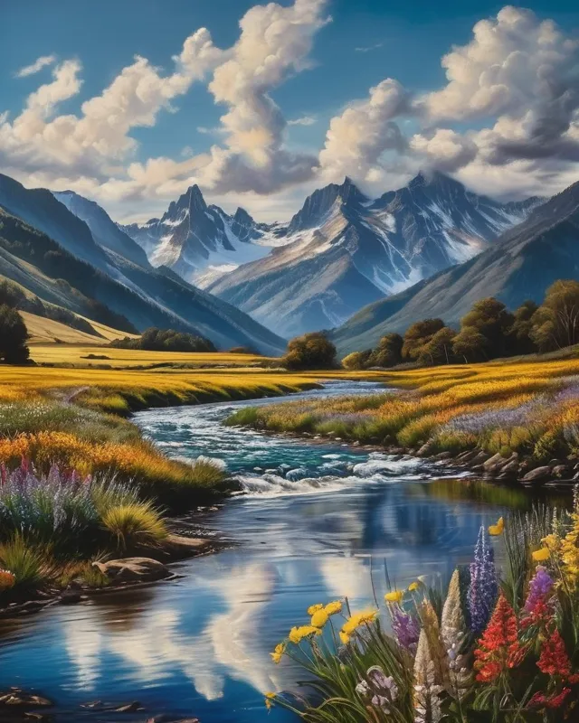 Random Countryside Generator Country side, beautiful, scenic, - Free AI Photo Generator - starryai