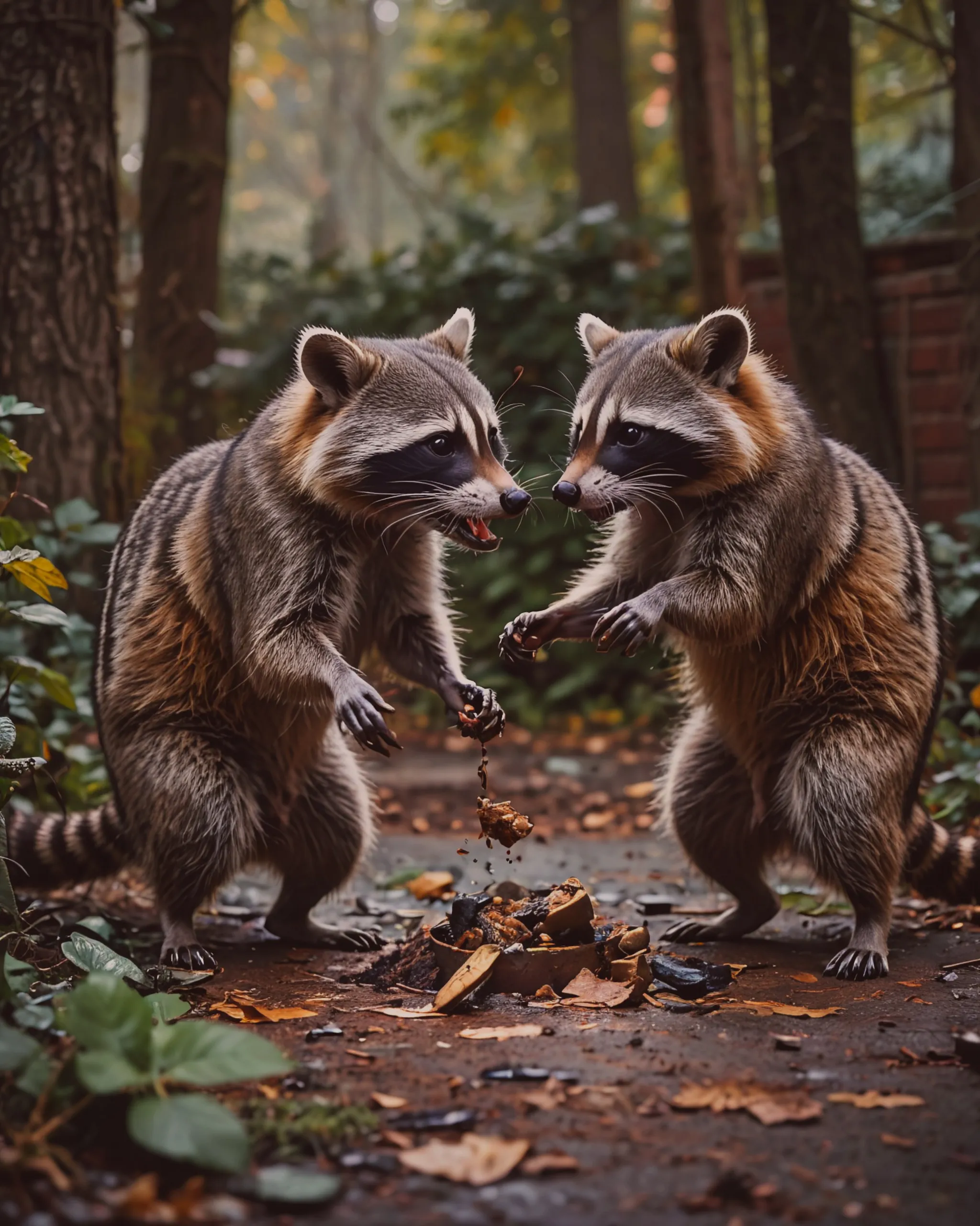 Rat Raccoon A turf war between rats raccoons, - Free AI Photo Generator - starryai