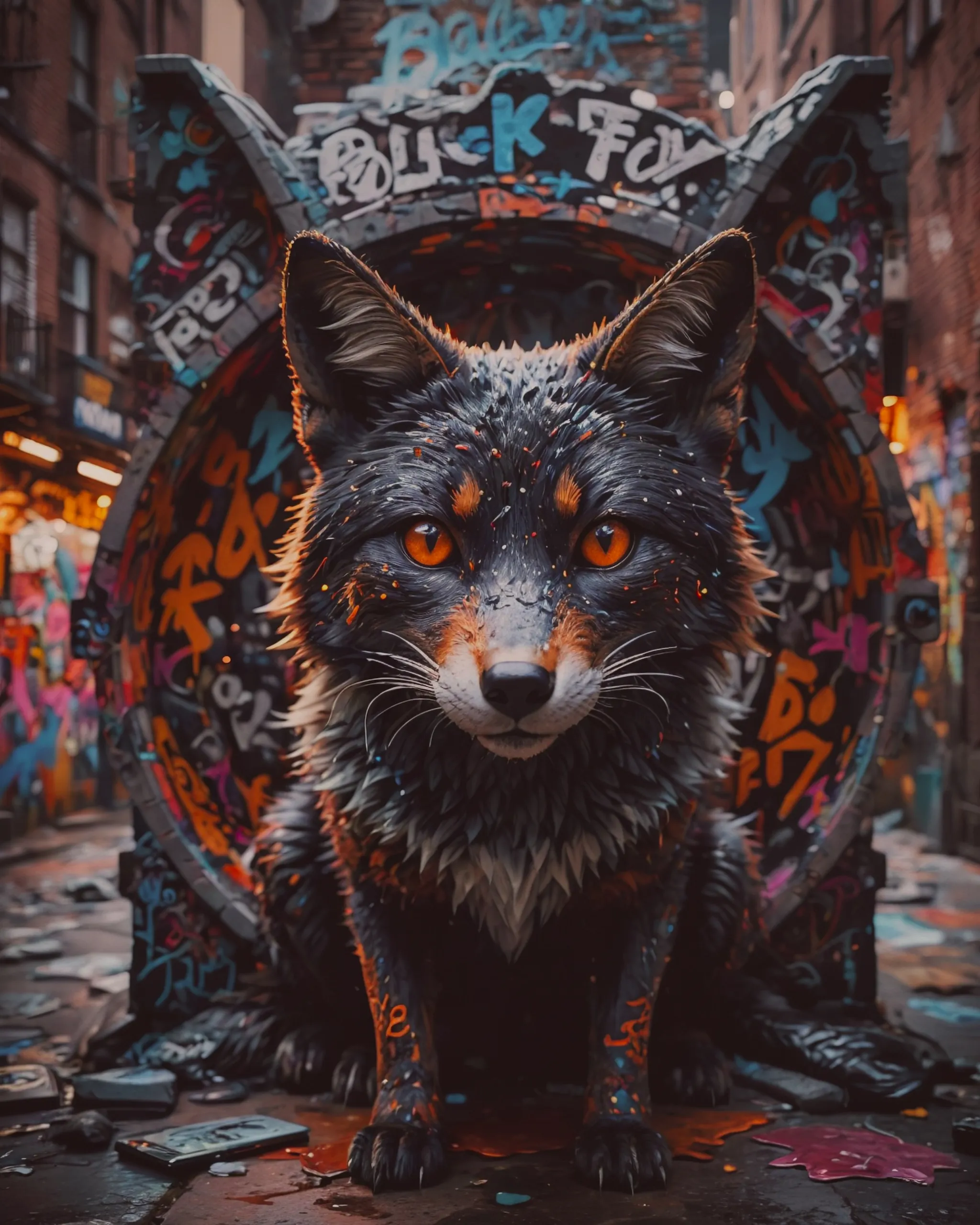 create A lively energetic 3D FOX