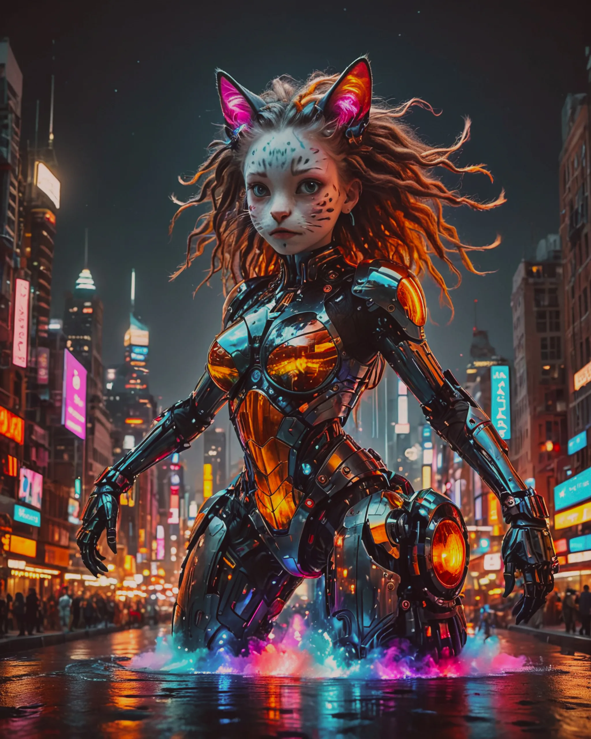 floating sculpture, nightscape - Free AI Photo Generator - starryai